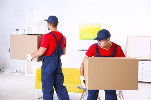 Local house removals service in Bermondsey with moving van and packed boxes