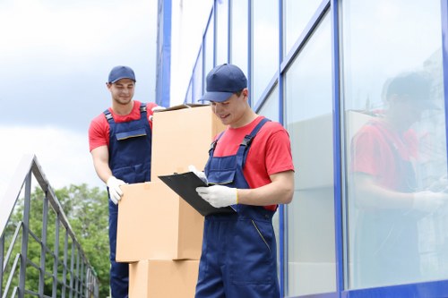 Local movers handling office furniture in Bermondsey