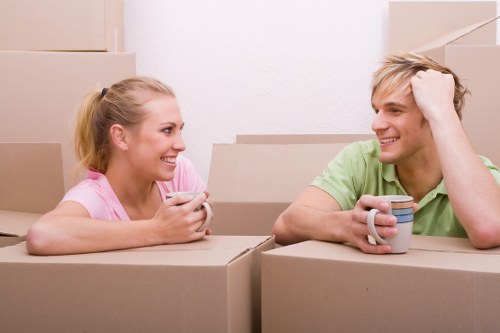 Student removals van ready for a Bermondsey flat move