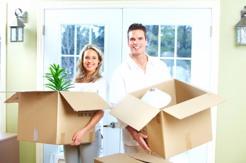 Packing and loading furniture into a Bermondsey removal van