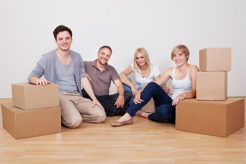 Moving truck loading furniture for a Bermondsey relocation