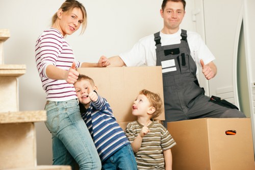 Removal team planning a house move in Bermondsey near local residential streets